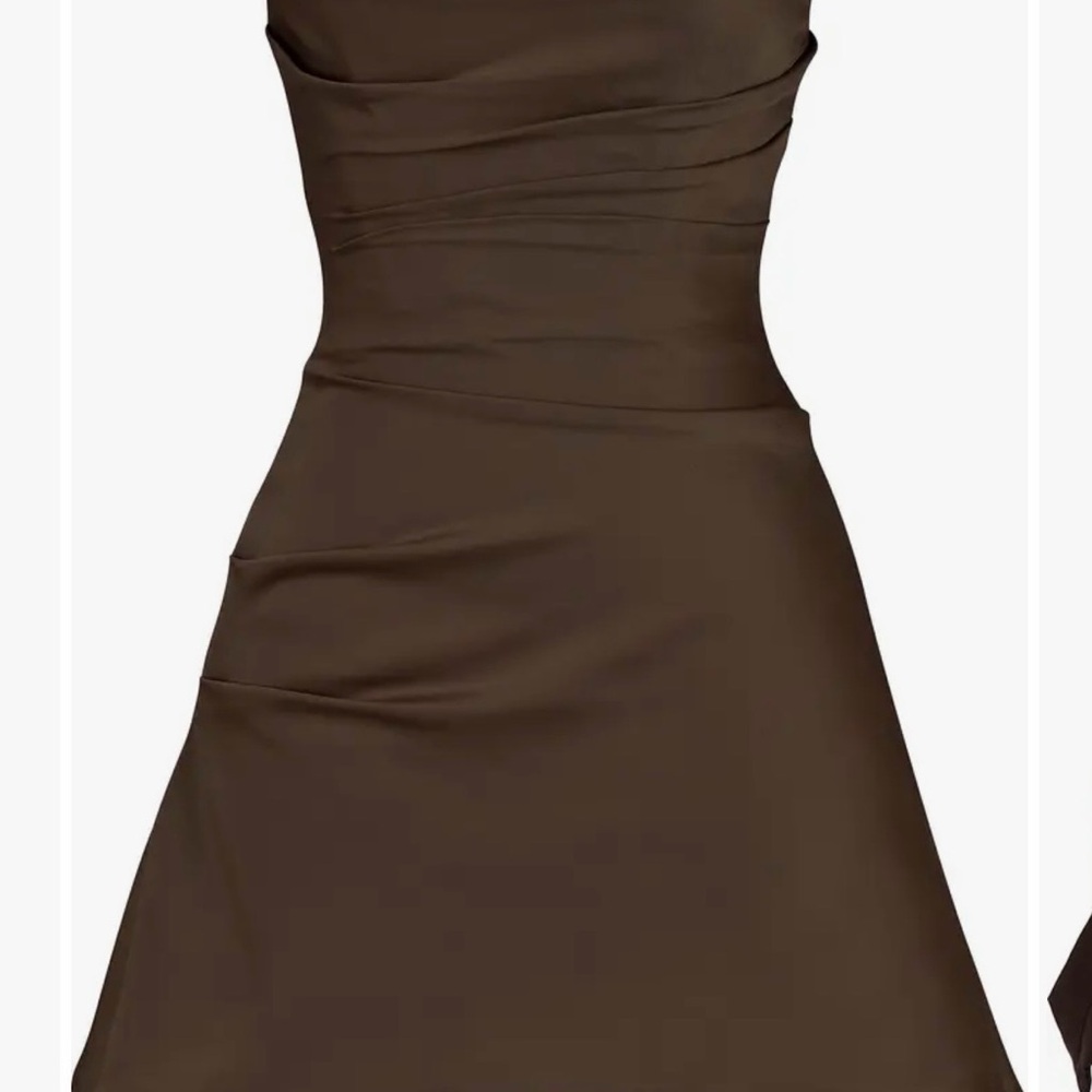 House of CB Chocolate Strapless Dress - Picture 3 of 7